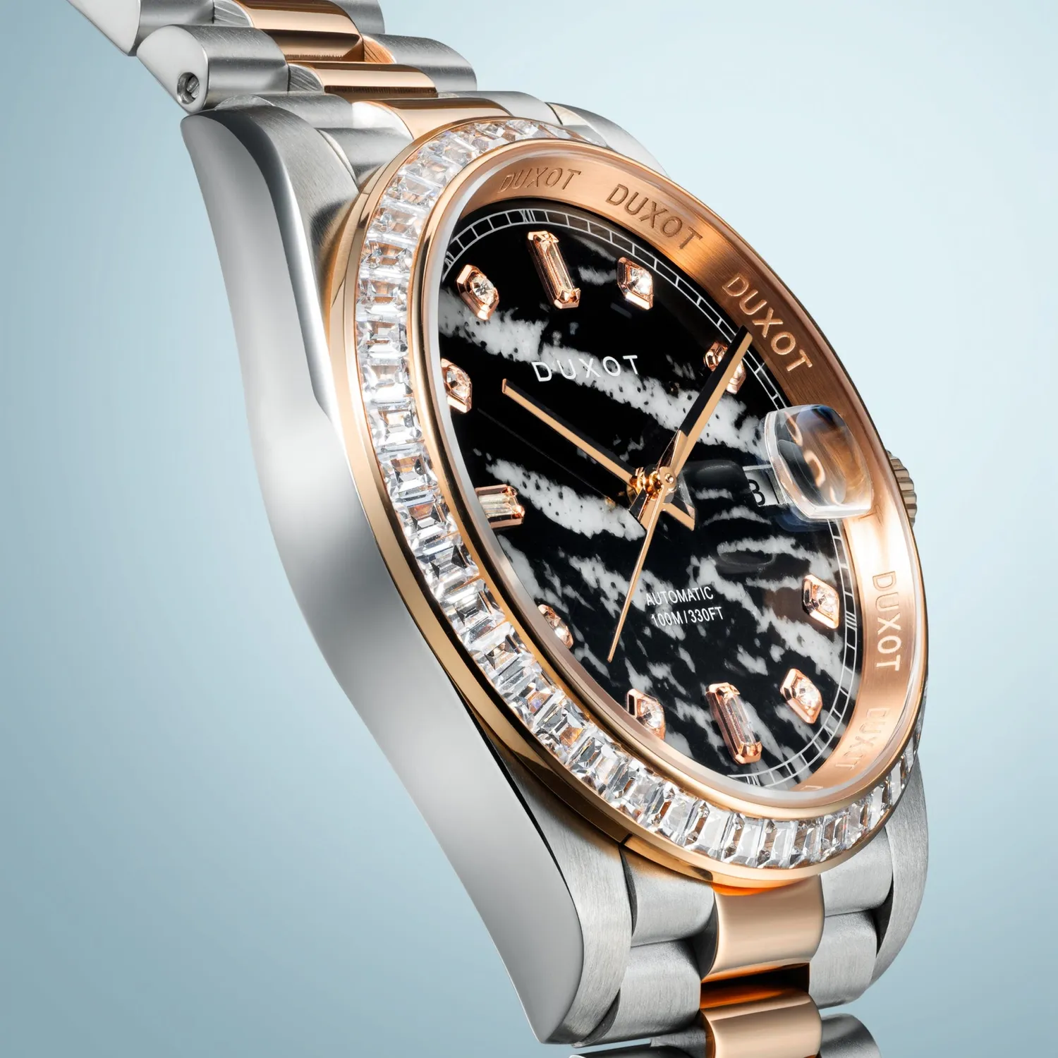 Duxot Serenata Grey Crystal automatisk klokke grå krystall 40 mm