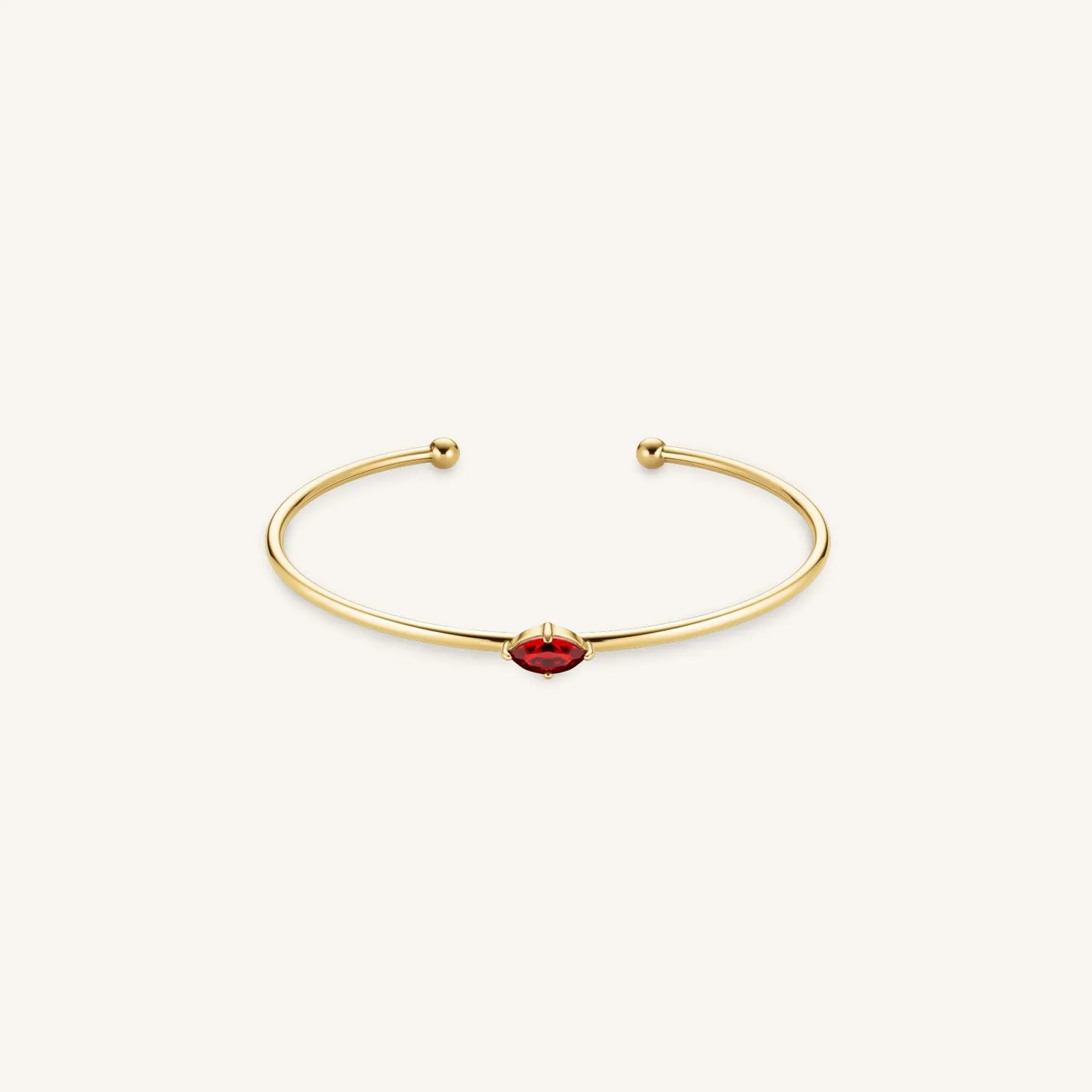 Rosefield Marquise Bangle armbånd blå gullbelagt stål