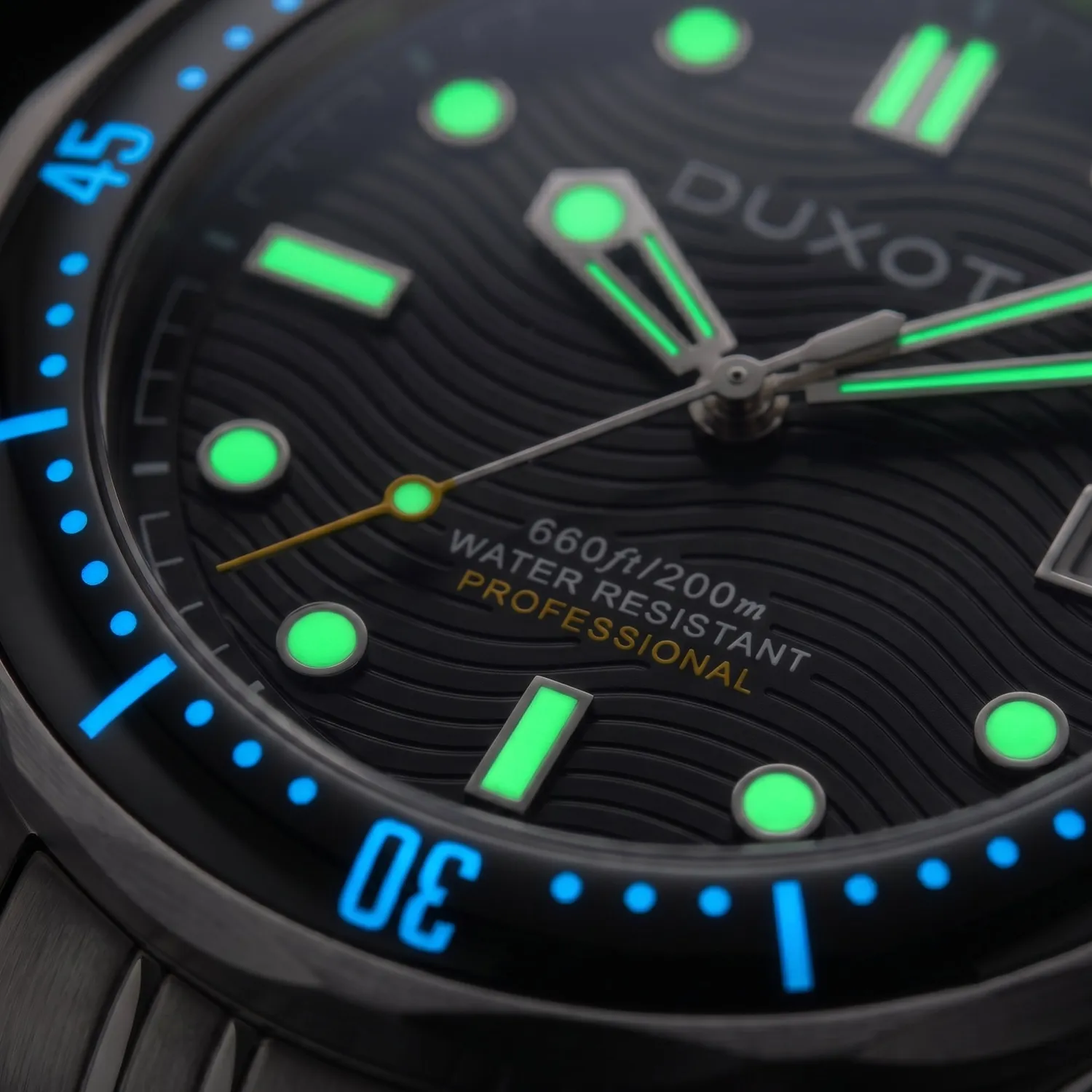 Duxot Henri Diver Automatic Ink Black dykkerklokke 20 ATM