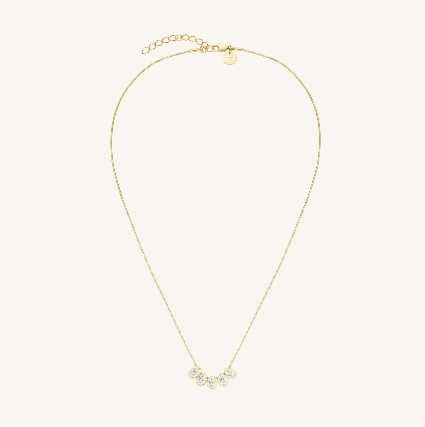 Rosefield Drops Necklace halskjede gullbelagt