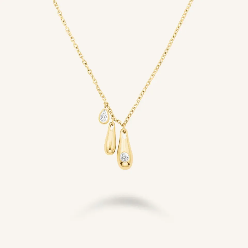Rosefield Essentials Charms Necklace halskjede gull