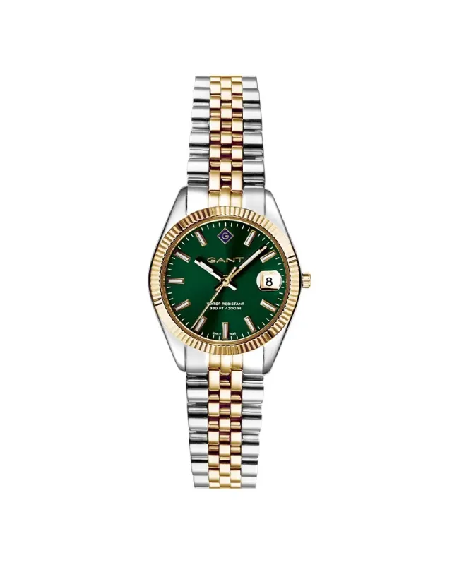 Gant Sussex Mini Lady armbåndsur 28 mm grønn tofarget stål