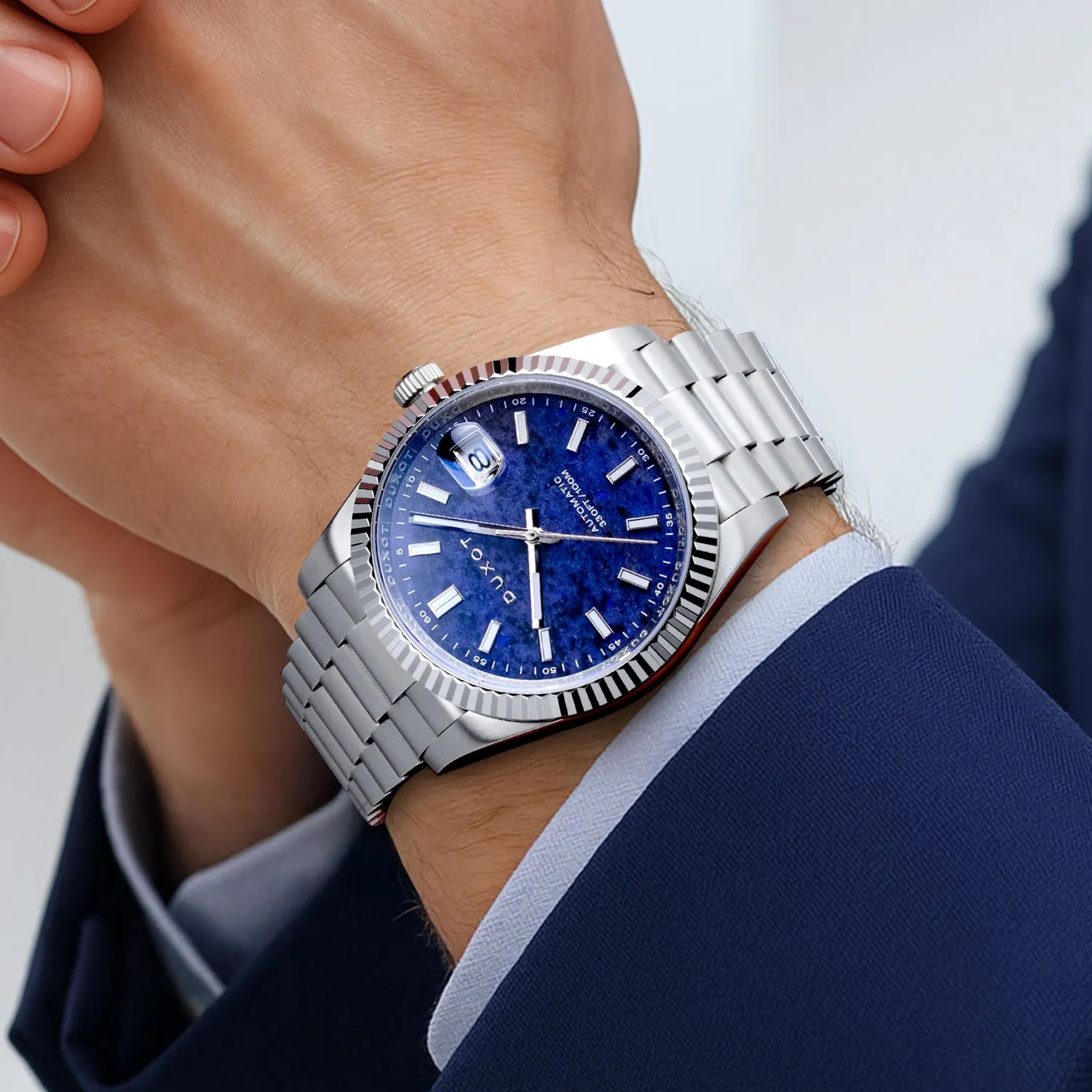 Duxot Marcel klokke Blue Kyanite steinskive