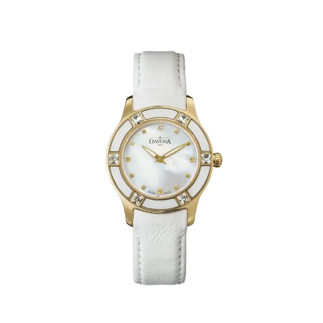 DAVOSA Irisea quartz dameklokke med zirkonia