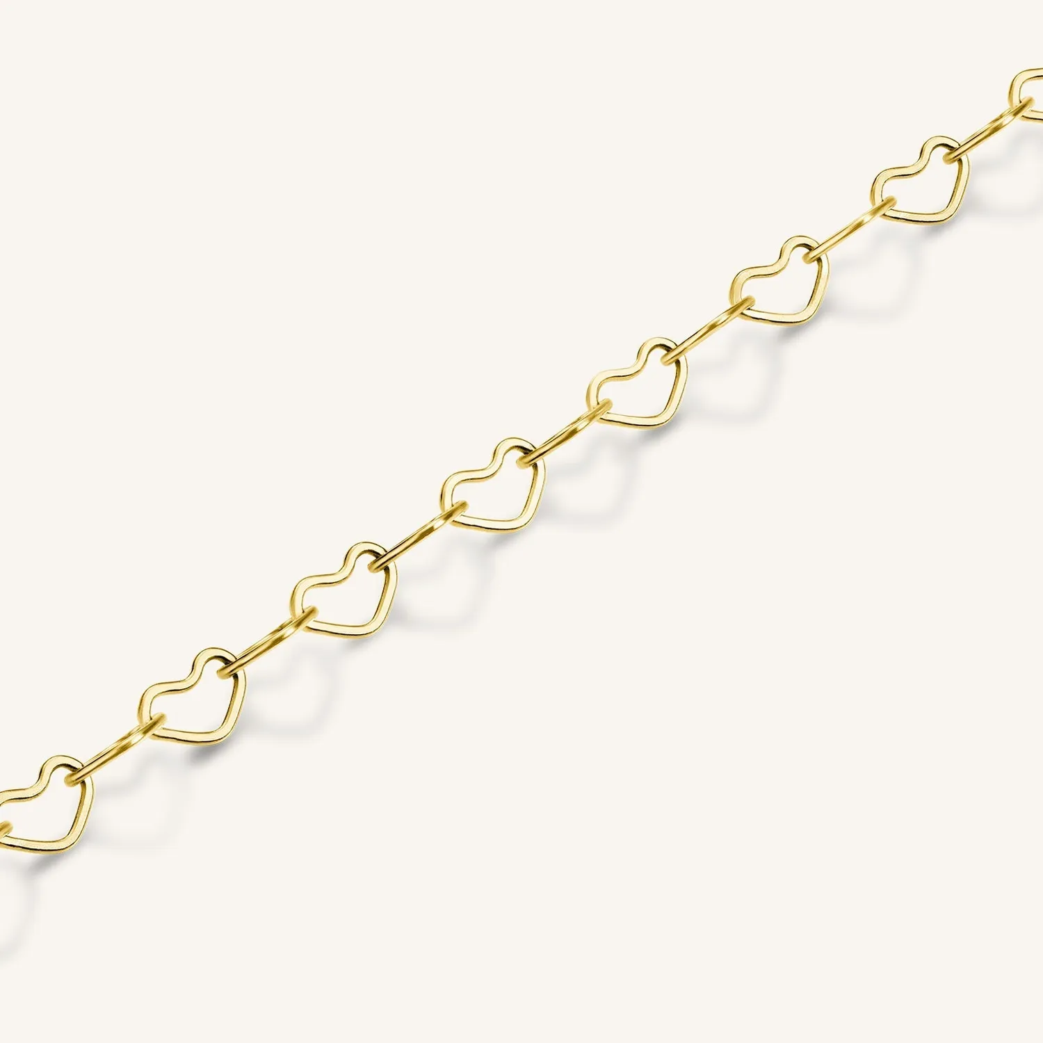 Rosefield Essentials Heart Chain Bracelet armbånd gull og sølv justerbart