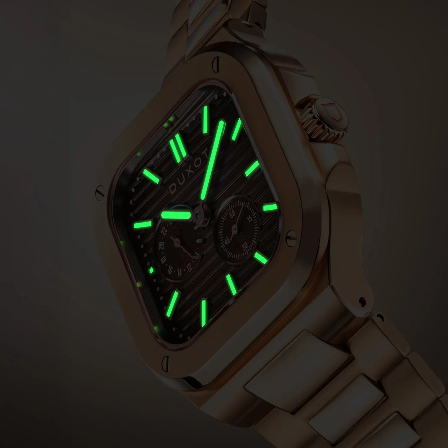 Duxot Quadrata Toffee Touch 24-timers klokke 42 mm