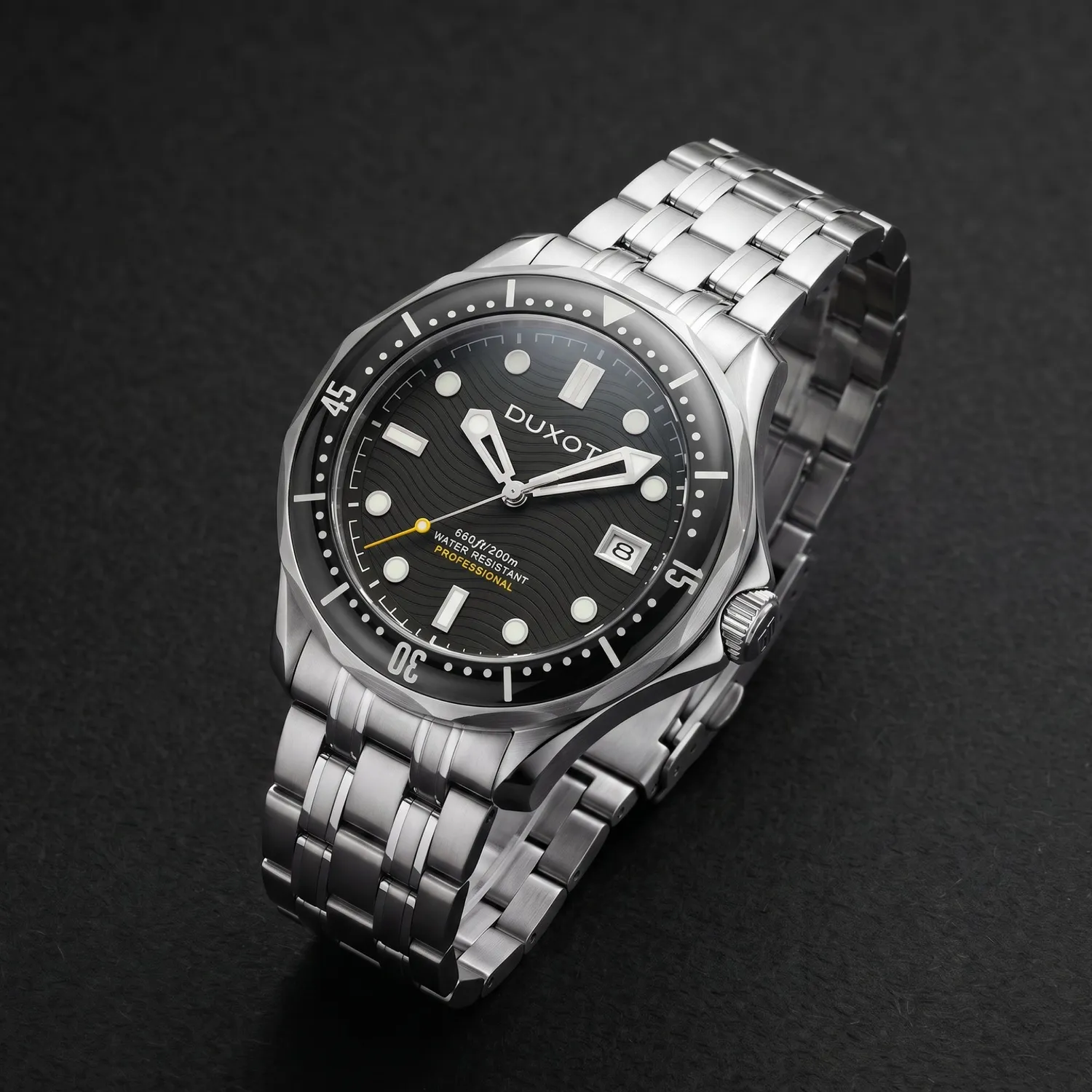 Duxot Henri Diver Automatic Ink Black dykkerklokke 20 ATM
