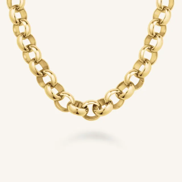 Rosefield Essentials Chunky Necklace halskjede, gull, justerbart