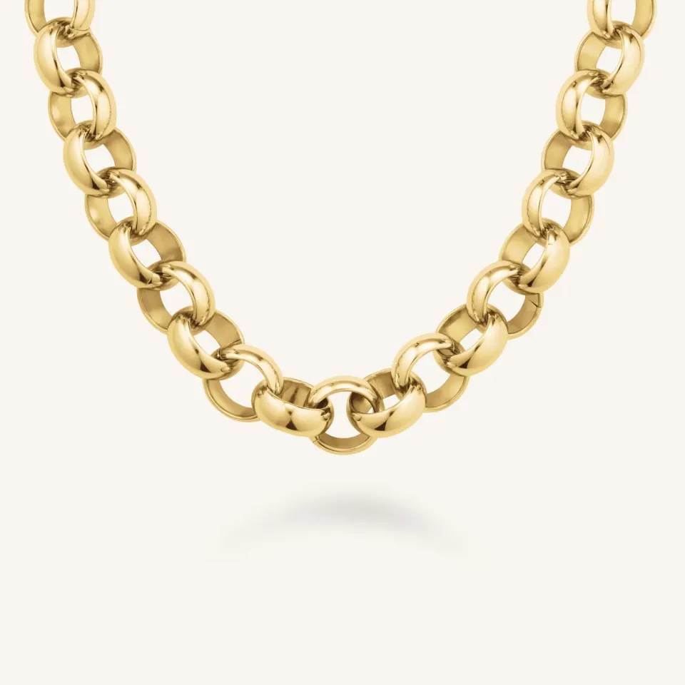 Rosefield Essentials Chunky Necklace halskjede, gull, justerbart