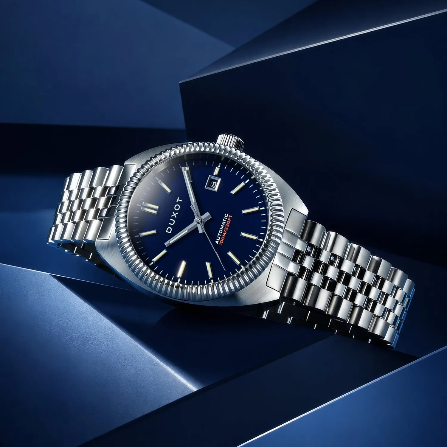 Duxot Siena Blue Horizon automatisk klokke blå 40 mm