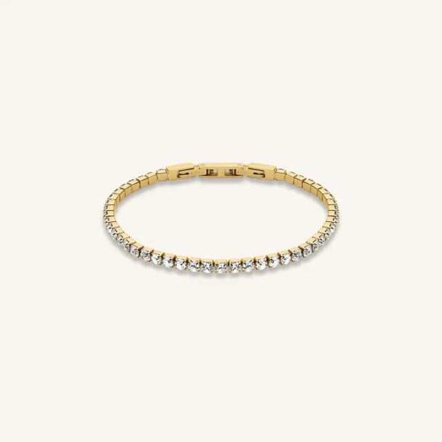 Rosefield Essentials Tennis Bracelet armbånd gull 16,5–18 cm