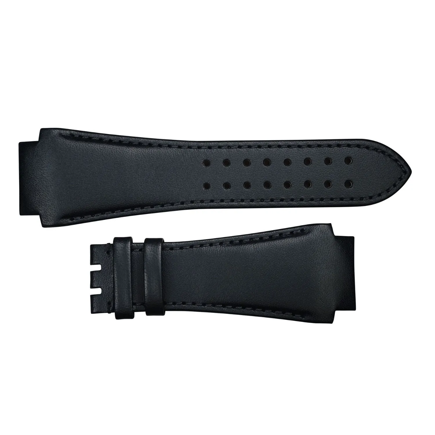 DAVOSA Calfskin Black klokkerem 24 mm svart skinn