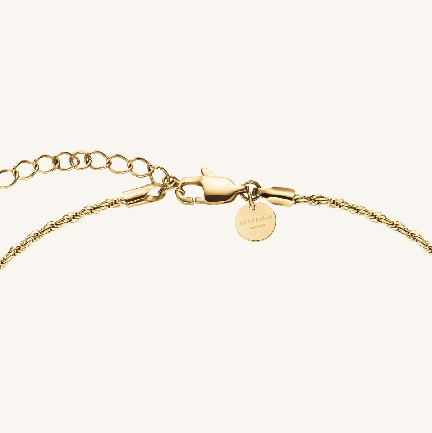 Rosefield Essentials Ridged Heart Necklace-halskjede gull 44–48 cm