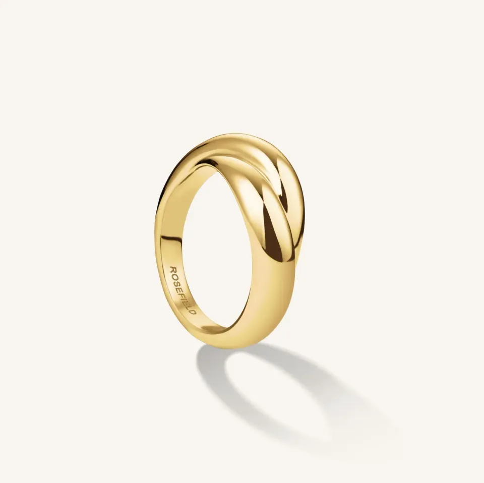 Rosefield Crossed Ring ring gull størrelse 48–56