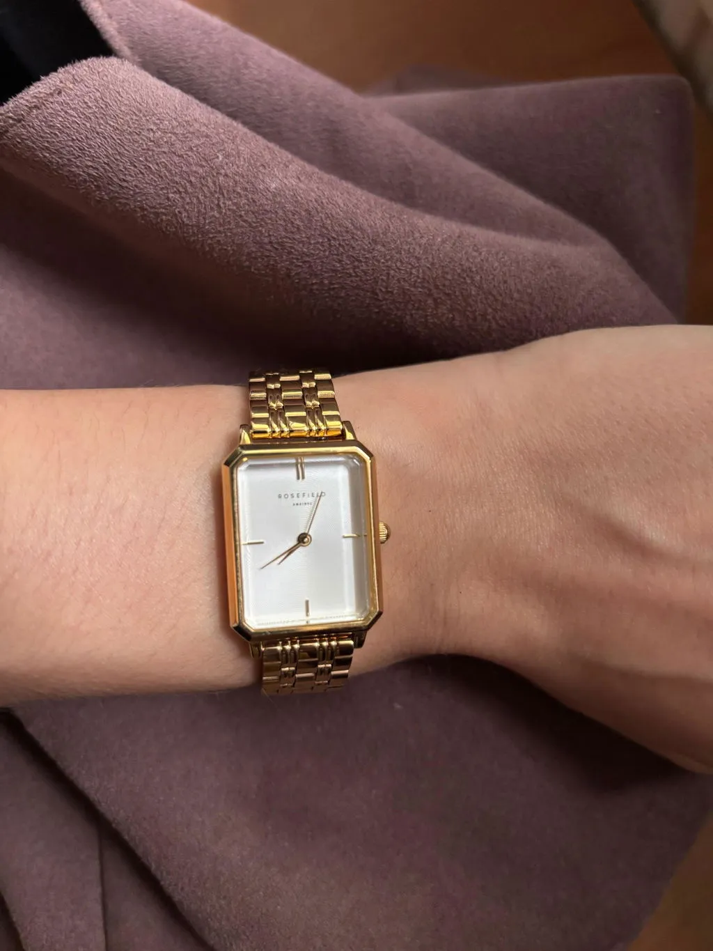 Rosefield Octagon klokke gull 23 × 29 mm lenke