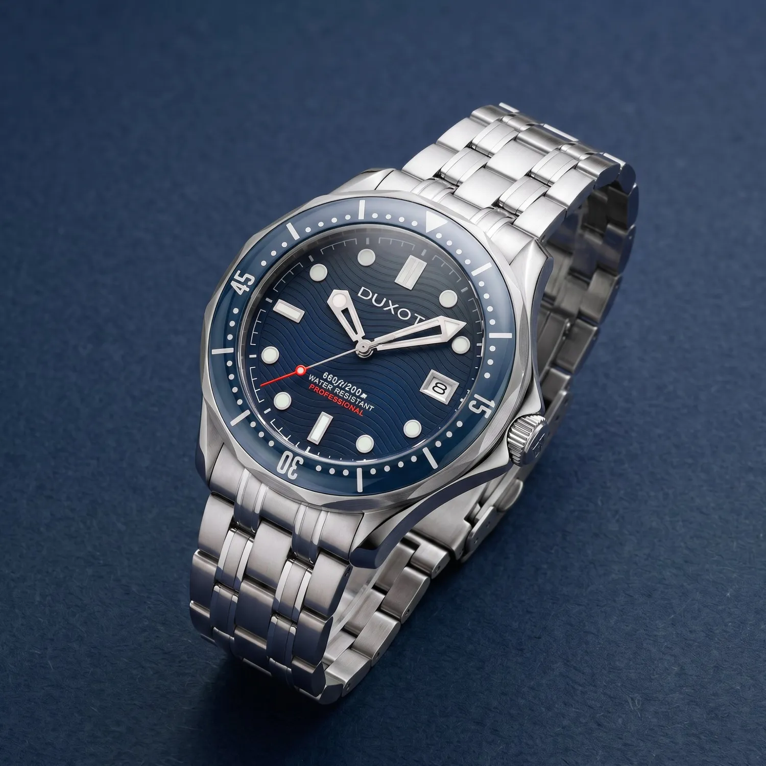 Duxot Henri Diver Automatic Presidential Blue dykkerklokke