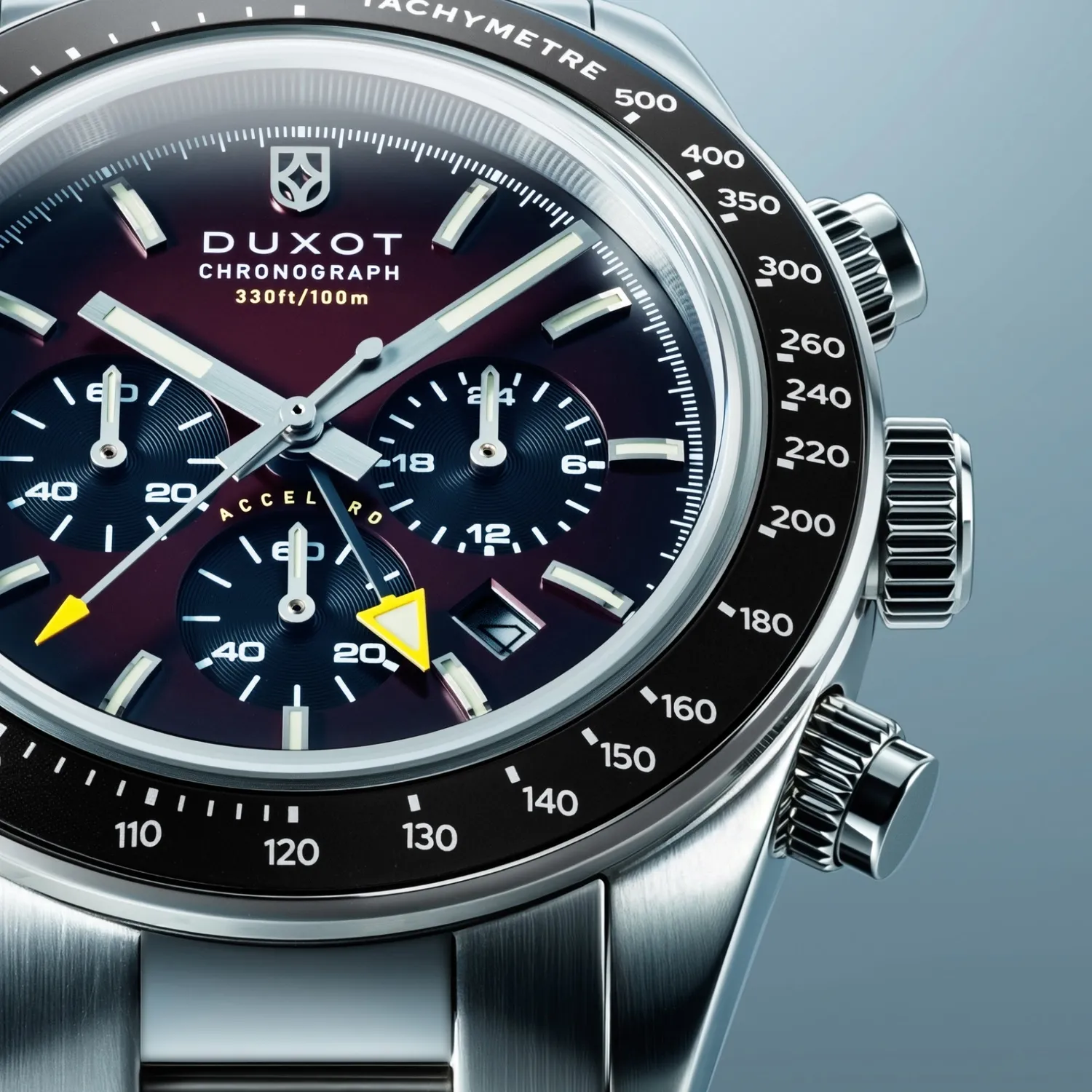 Duxot Vitesse Radial Red quartzklokke 39 mm rustfritt stål