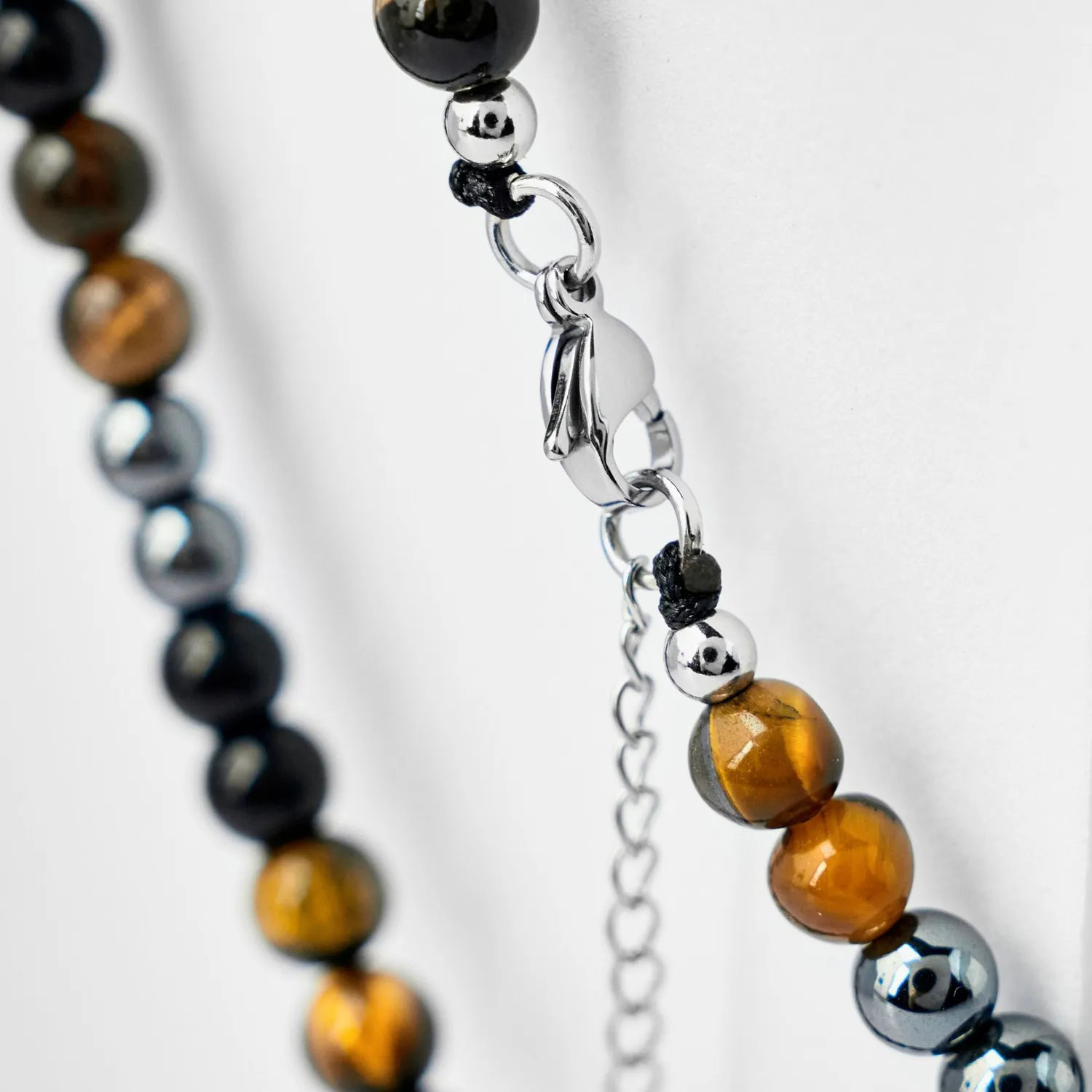 Duxot Atlantica Hematite Tiger Eye Onyx steinarmbånd