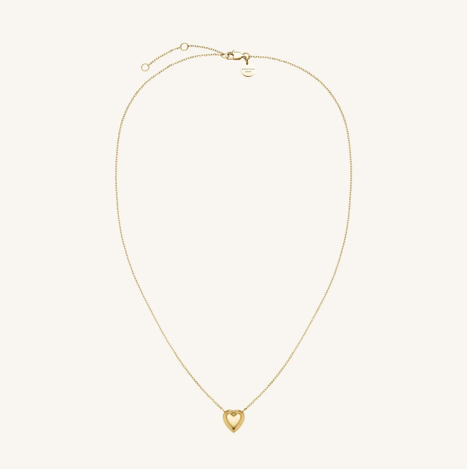 Rosefield Essentials Puffy Heart Necklace halskjede gull