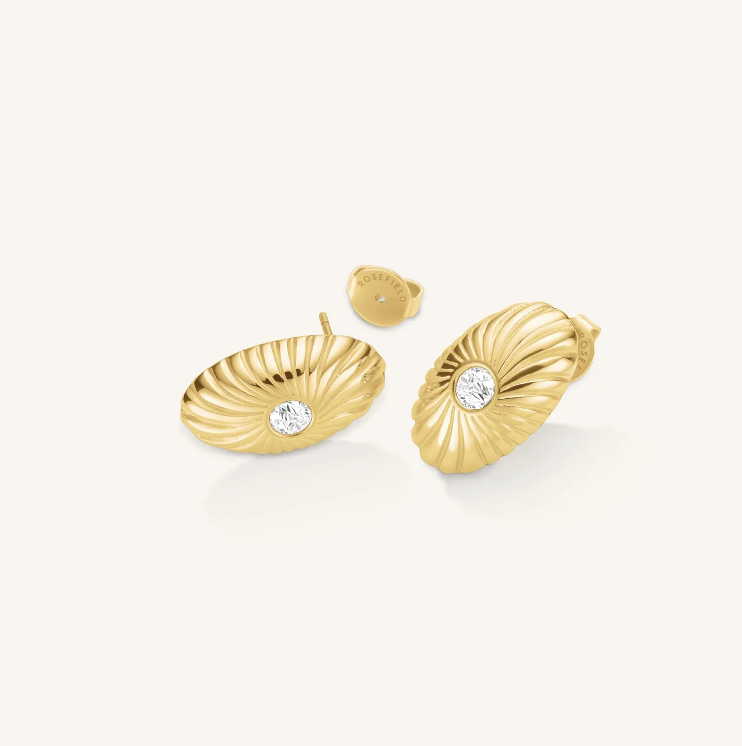 Rosefield Essentials Solitaire Earrings øredobber gull og sølv