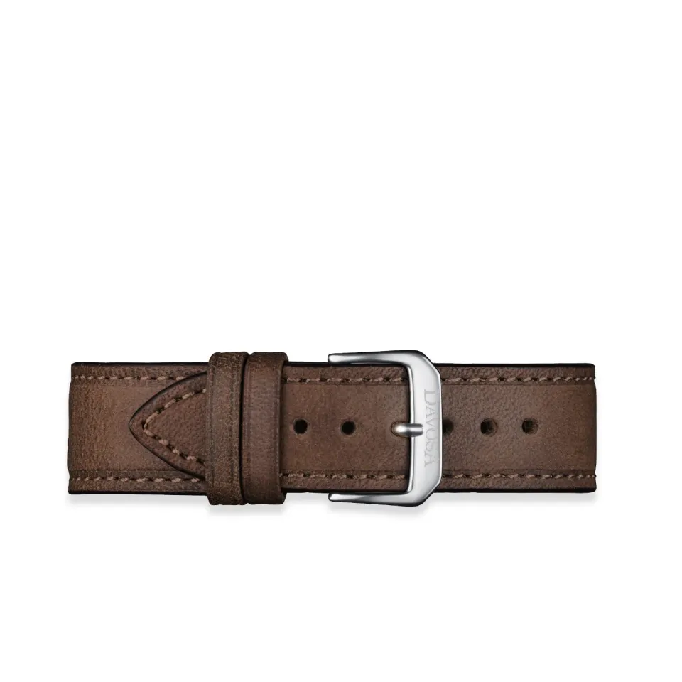 DAVOSA Calfskin Leather brun klokkerem 16/18/20 mm skinn