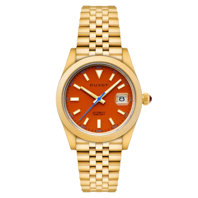Duxot Vezeto Brown Crystal automatisk klokke brun 40 mm dato