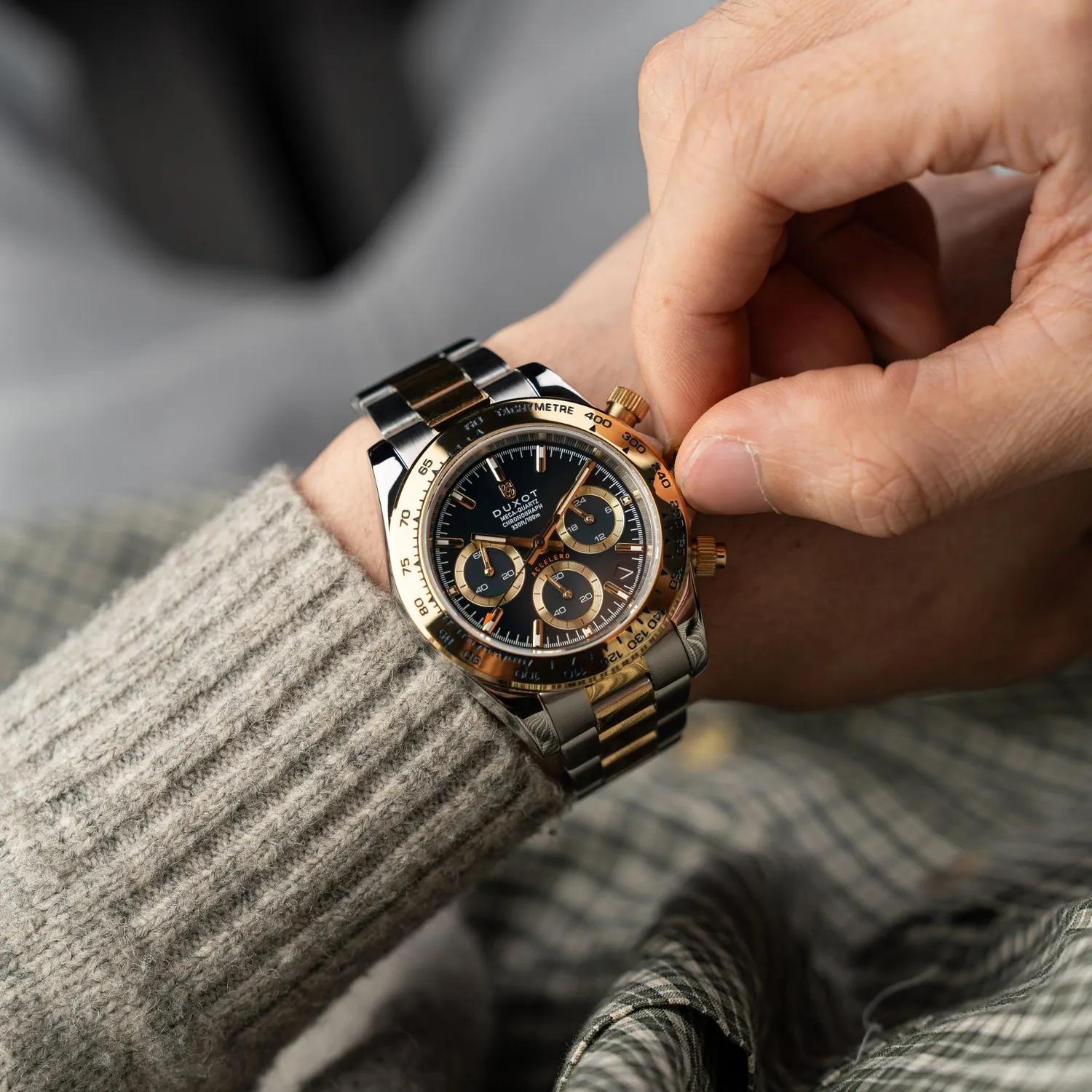 Duxot Accelero Oxford Blue Chronograph klokke, 40 mm