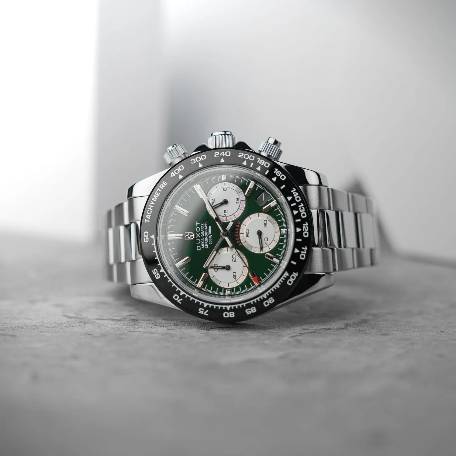 Duxot Accelero Chronograph Jade Green klokke 40 mm