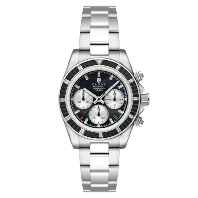 Duxot Accelero Rainbow Chronograph Pearl Silver kronograf 40 mm
