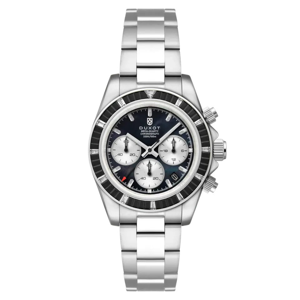 Duxot Accelero Rainbow Chronograph Pearl Silver kronograf 40 mm
