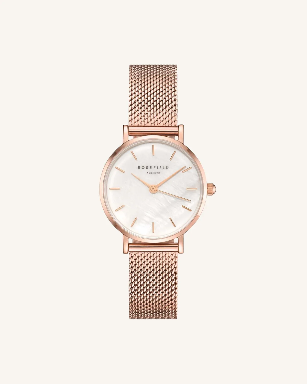 Rosefield Mesh Rose gold Strap klokkerem 12 mm roségull mesh