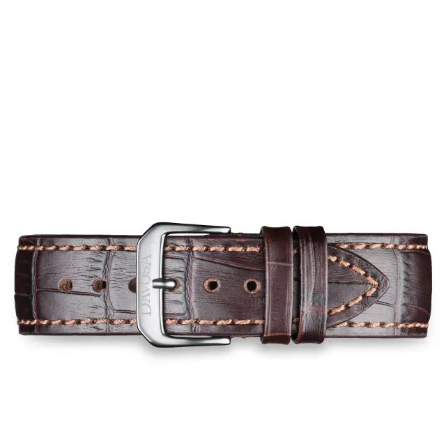 DAVOSA Calfskin Leather Brown klokkerem 16/18/20/22 mm kalveskinn