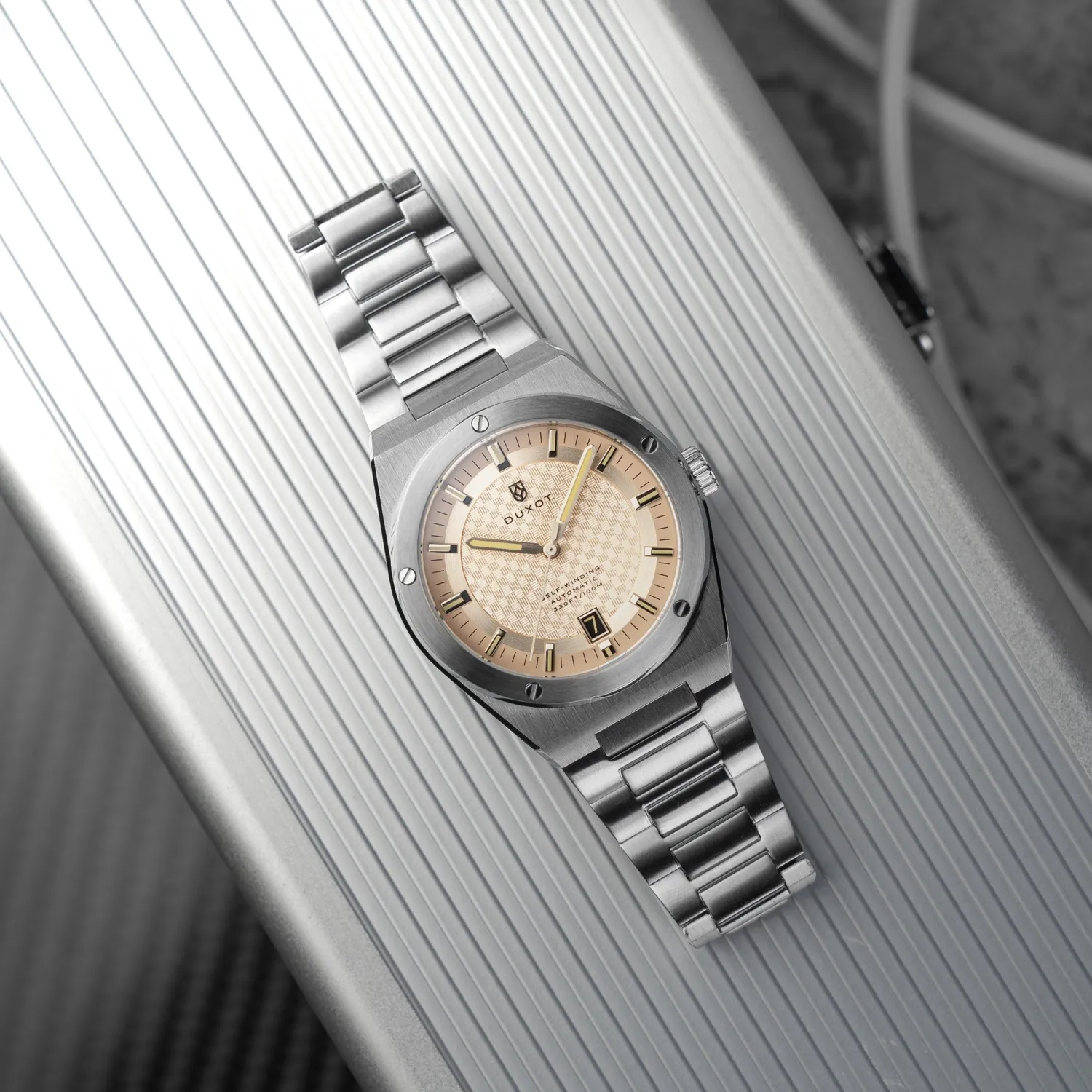Duxot Bastia Warm Grey automatisk klokke grå