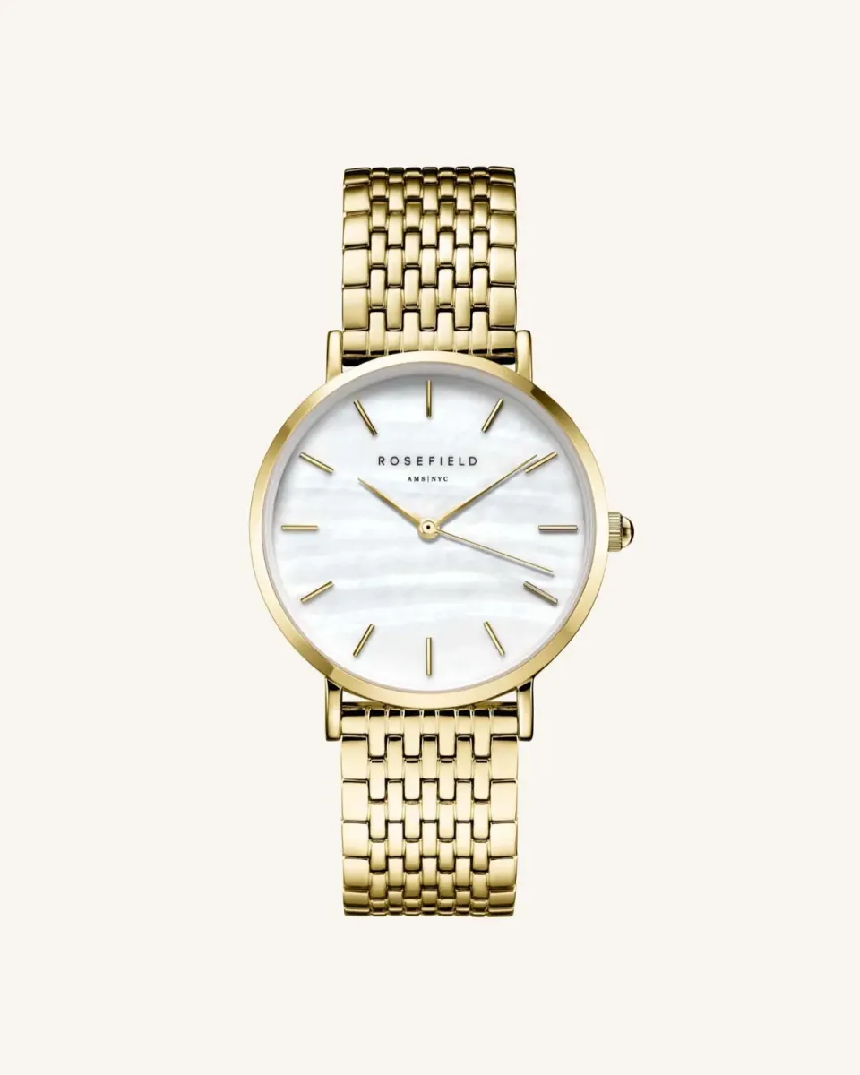 Rosefield Upper East Side Gold klokke gull 33 mm