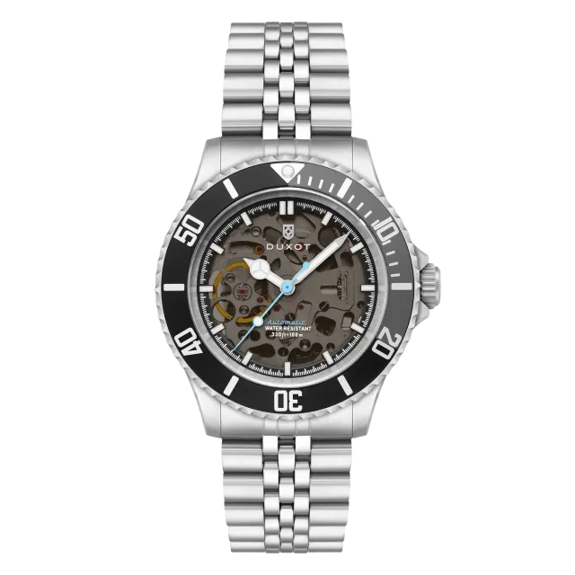 Duxot Atlantica Skeleton Diver Automatic Charcoal Black klokke 100 m