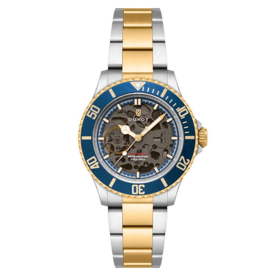 Duxot Atlantica Skeleton Diver Automatic Marine Gold klokke